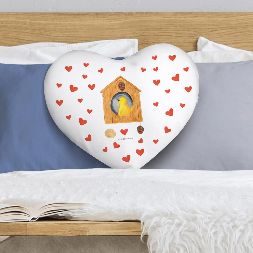 Heart cushion birdhouse Home small animals, cute, funny, cute animal motives, hand drawn, small world, funny sayings, good mood, happy, gifts, gift ideas, special gifts, animal lover, card, birdhouse, house, house building, home sweet home, moving gift, moving out, moving in, gift, bird