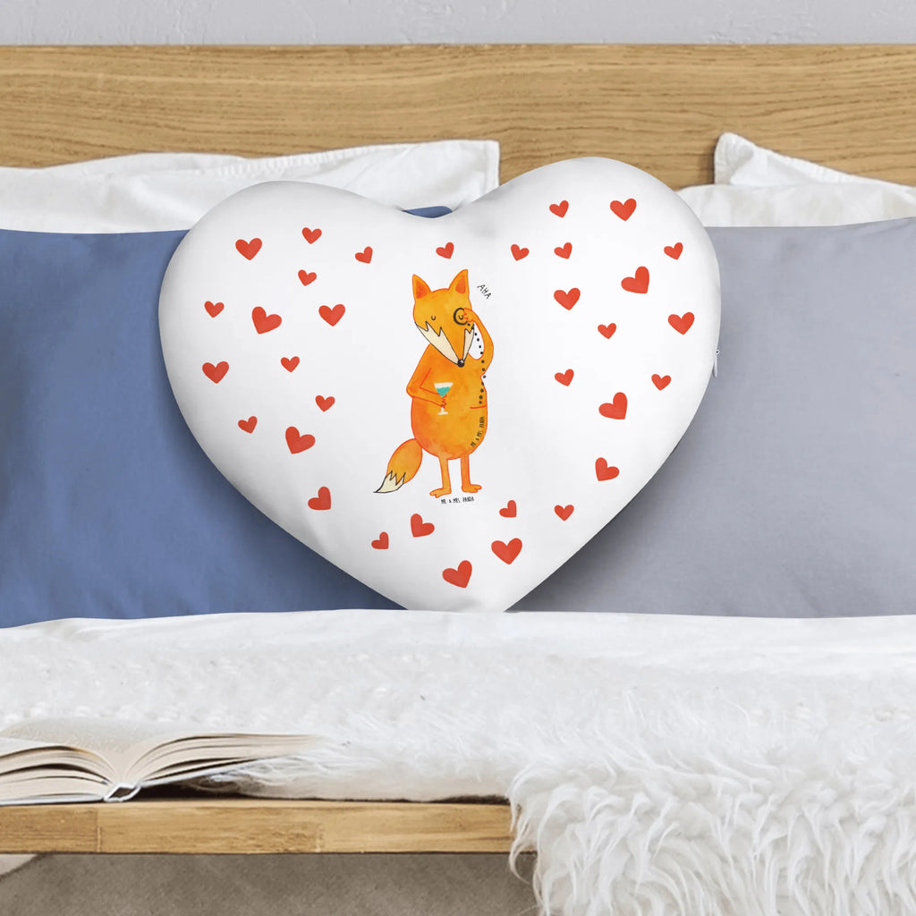 Heart cushion Fox lord fox, foxes, forest wildlife, clever as a fox, animal lover, problem solving, motivation saying, words of consolation, saying funny, lovesickness gift