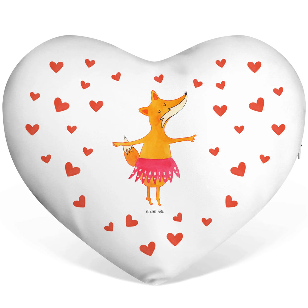 Heart cushion Fox ballerina fox, foxes, forest wildlife, clever as a fox, animal lover, invitation, dancer, party, ballerina, ballet, vixen, birthday, fox saying, dancing
