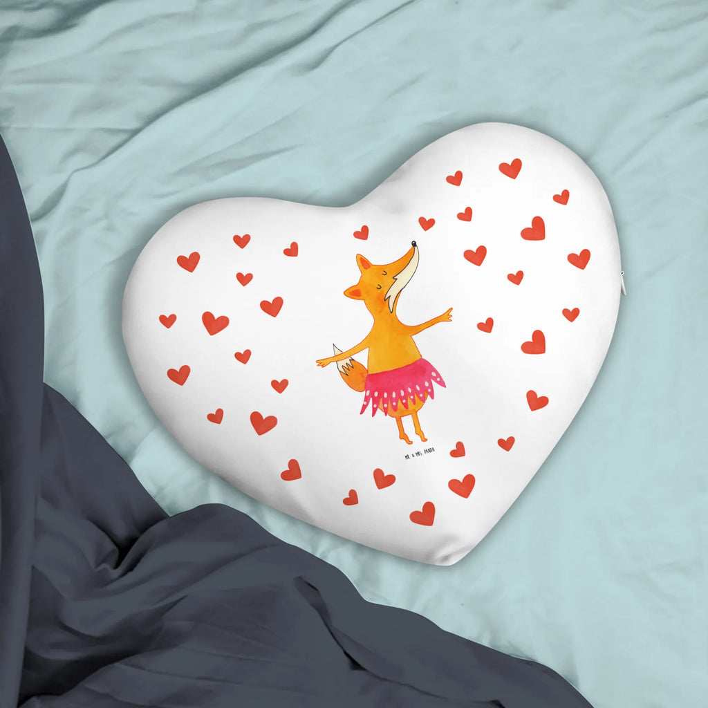 Heart cushion Fox ballerina fox, foxes, forest wildlife, clever as a fox, animal lover, invitation, dancer, party, ballerina, ballet, vixen, birthday, fox saying, dancing
