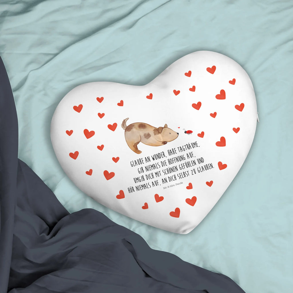 Heart cushion Dog ladybug dog, mutt, hound, woof, dog mama, dog breed, love dogs, love for dogs, dog decorative items, bag with dog print, funny gifts for dog owners, what do you give a dog lover, Christmas gifts for dogs, gifts for dogs, dog sayings, Dog, Dogs, Dog slogan, Ladybird, Mongrel dog, Mongrel, Sayings