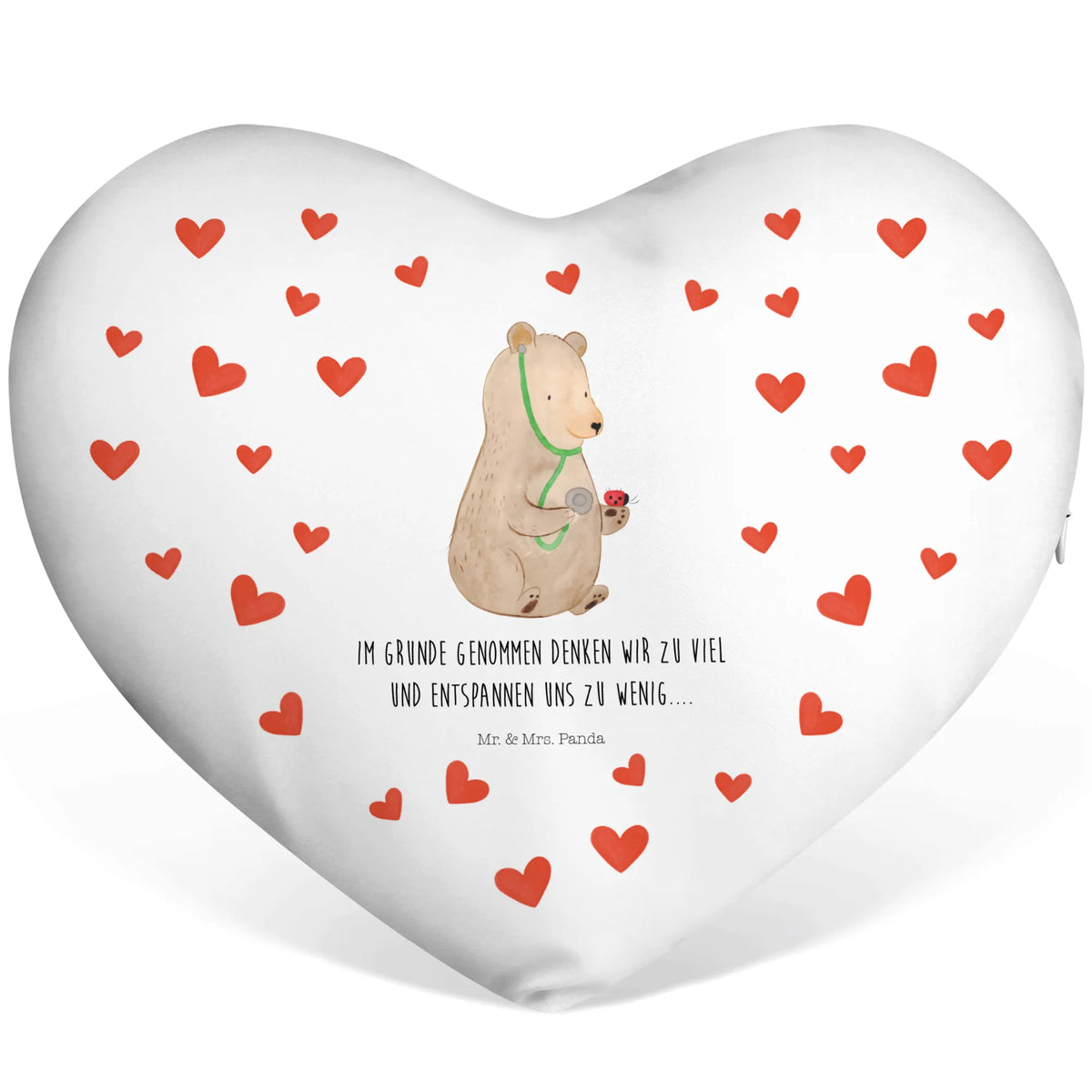 Heart cushion bear Physician bear, teddy, teddy bear, cuddly toy, Doctor, Professor, Bear