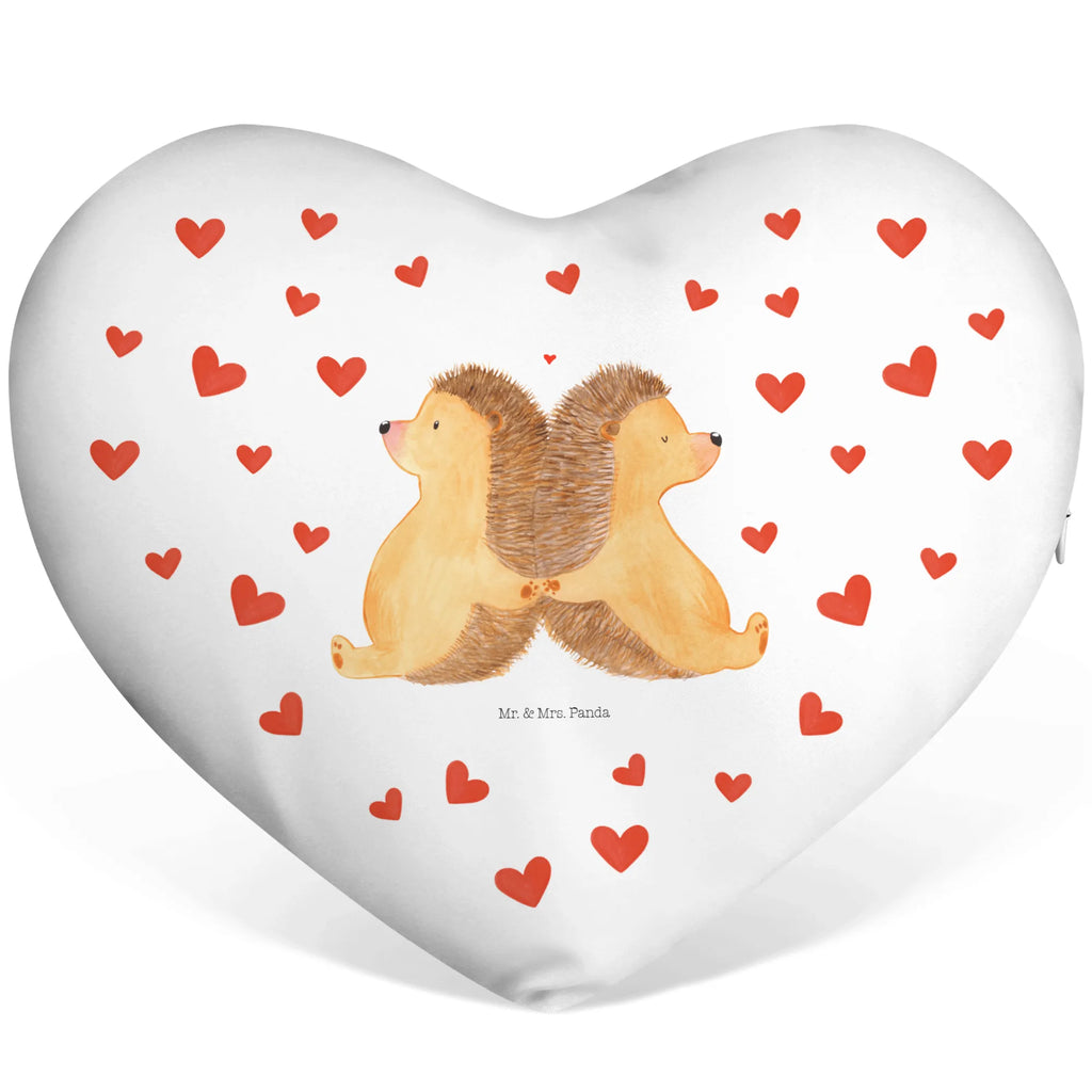 Poduszka w kształcie serca Jeże trzymające się za łapki Miłość, partner, przyjaciel, przyjaciółka, mąż, żona, wesele, zaręczyny, prośba o rękę, prezent miłosny, rocznica, dzień ślubu