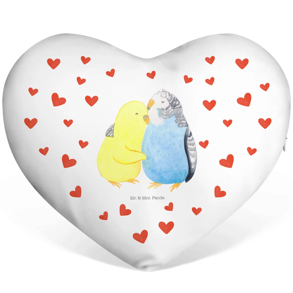 Heart cushion Parakeets in love Love, Loving, Two, Together, Marriage, Engagement, Proposal of marriage, Love gift, gift for her, gift for him, anniversary gift, trust, love, budgie, closeness, birds, cuddling