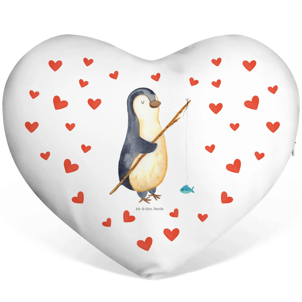 Heart cushion Penguin angler Penguin, North Pole, Winter, Penguins, planner, new start, daydreams, penguin, gift idea, weekend, hobby, daily schedule, motivation, plan, gift, penguins, vacation, friends, fishing, angler