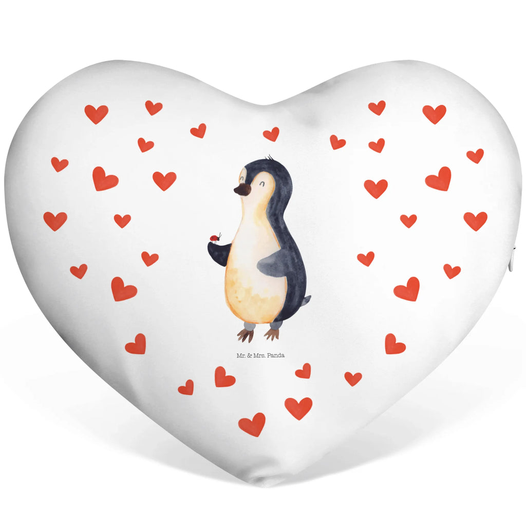 Heart cushion Penguin ladybug Penguin, North Pole, Winter, Penguins, joy, joy of life, wonder, love, penguins, happiness, ladybird