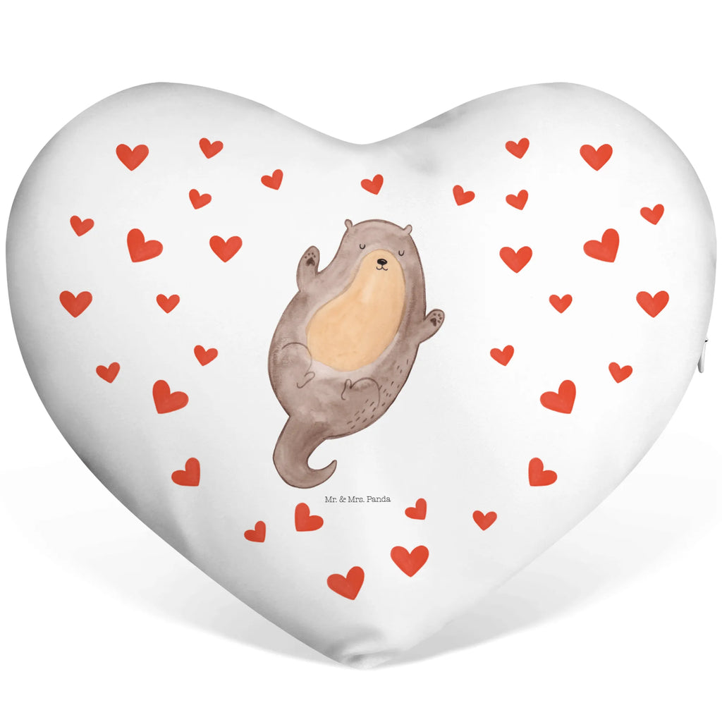 Heart cushion otter Embrace otter, marten, sea otter, European otter, water mammal, aquatic animal, baby otter, predator, water, otter gifts, animal lover, gift ideas for animal lovers, animal, mammal, water animal, gifts for people in love, Otter Sea Otter Lake Otter