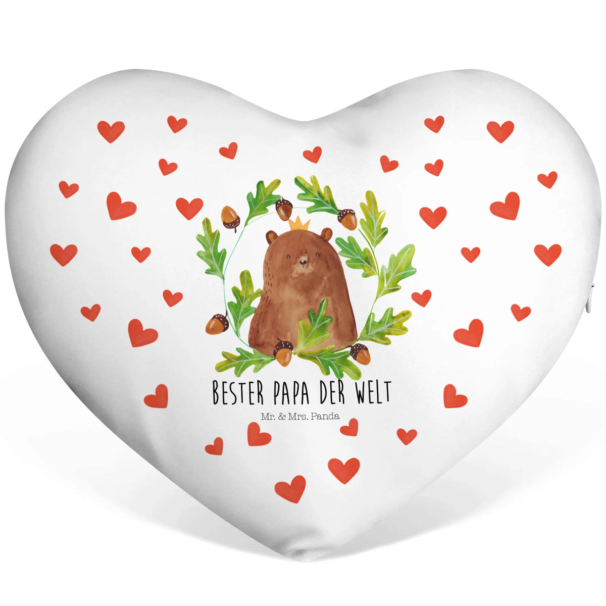 Heart cushion bear king bear, teddy, teddy bear, cuddly toy, Dad, best daddy, Daddy, world best daddy, Bear, Daddy Bear, Father's Day, Father