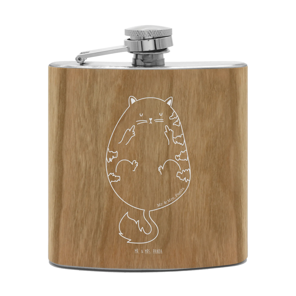 Hipflask Cat Early riser cat, tomcat, kitty, meow, kitten, housecat, mama cat, love cats, cat image, cat fan, cat lover, cat fancier, cat decoration, gift for cat lover, cat owner, funny cats, cat sayings, cat motto, funny cat gifts, fan merchandise, cat stuff, animal lover, early riser, cats, morning grumbler, The early bird can kiss my ass, pussy, coffee