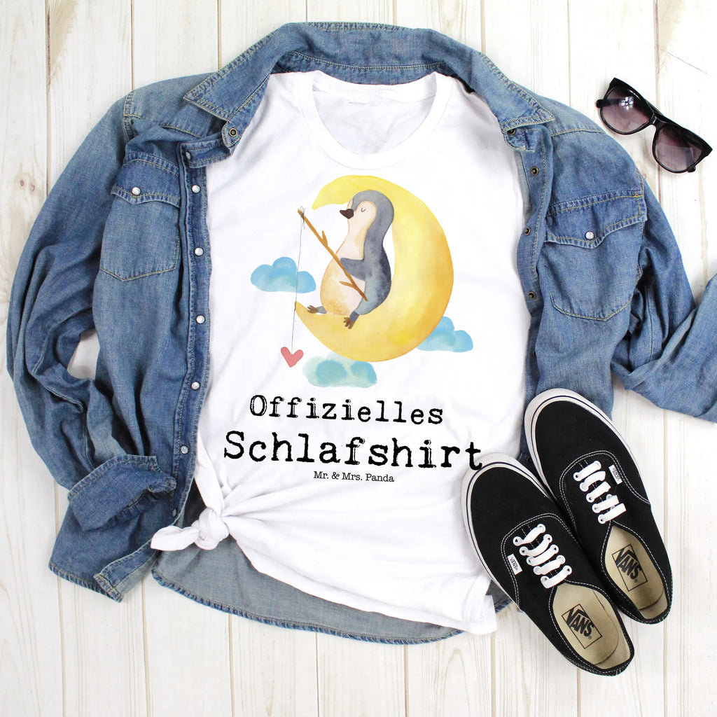 T-Shirt Standard Schlafshirt Pinguin Mond Shirt, Tshirt, Party, T-Shirt, T-Shirt mit Spruch, Damen, Sprüche, Schlafshirt, Geburstag, Junggesellenabschied, Herrn, Jubiläum, Lustiges T-Shirt, Frauen, Nachthemd, Männer, Pinguin