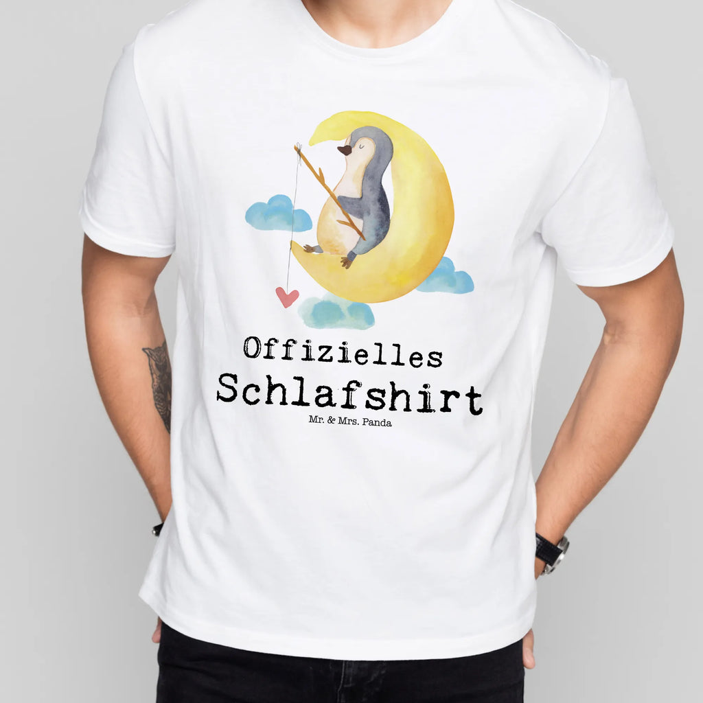 T-Shirt Standard Schlafshirt Pinguin Mond Shirt, Tshirt, Party, T-Shirt, T-Shirt mit Spruch, Damen, Sprüche, Schlafshirt, Geburstag, Junggesellenabschied, Herrn, Jubiläum, Lustiges T-Shirt, Frauen, Nachthemd, Männer, Pinguin