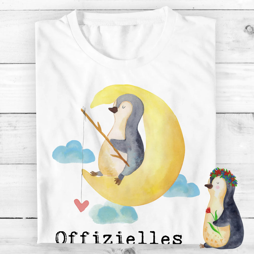 T-Shirt Standard Schlafshirt Pinguin Mond Shirt, Tshirt, Party, T-Shirt, T-Shirt mit Spruch, Damen, Sprüche, Schlafshirt, Geburstag, Junggesellenabschied, Herrn, Jubiläum, Lustiges T-Shirt, Frauen, Nachthemd, Männer, Pinguin