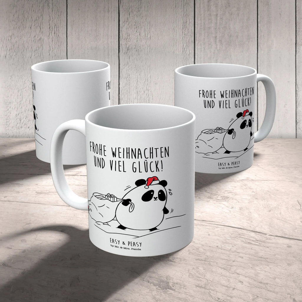 Tasse Easy & Peasy Frohe Weihnachten Kaffeetasse, Keramiktasse, Tasse, Tasse mit Motiven, Porzellantasse, Bürotasse, Tasse mit Zitaten, Geschenktasse, Teetasse