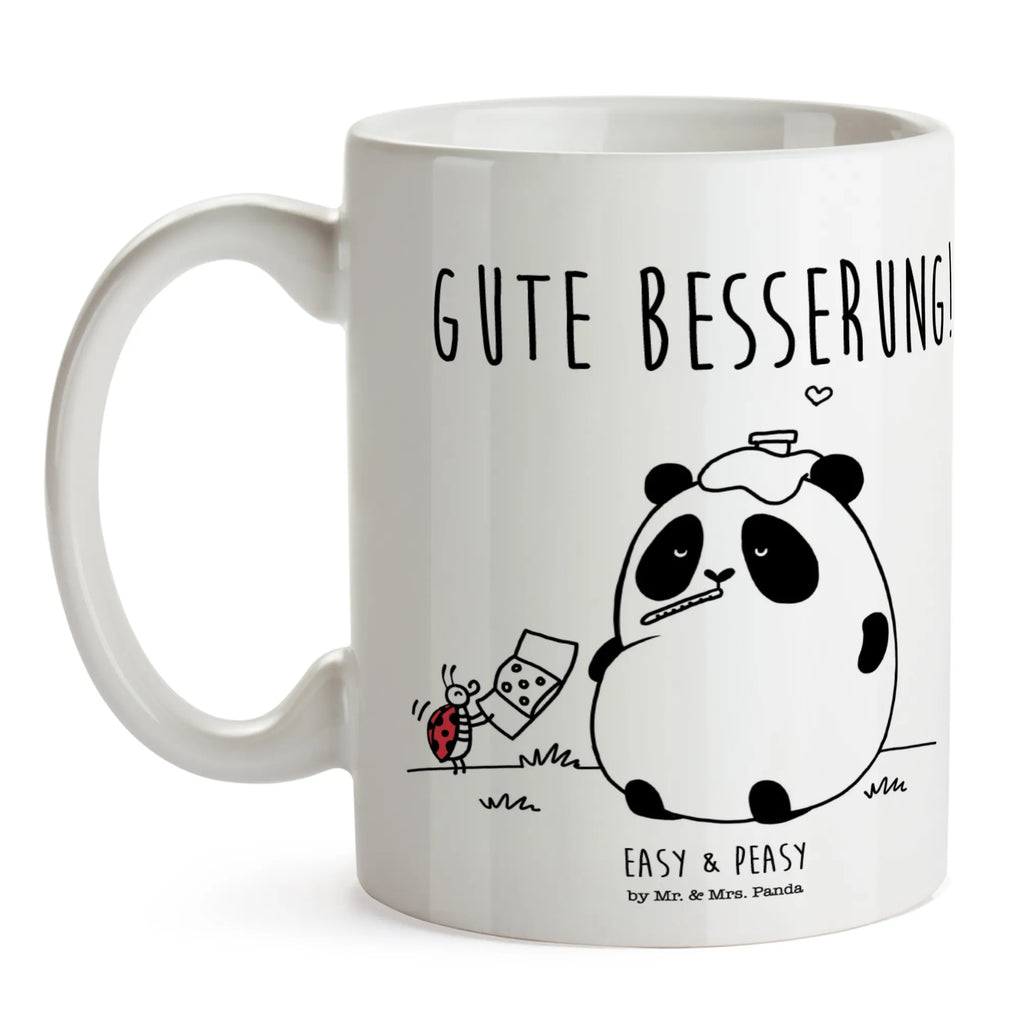 Kubek Panda Szybkiego powrotu do zdrowia Tasse mit Zitaten, Tasse, Geschenktasse, Bürotasse, Porzellantasse, Kaffeetasse, Tasse mit Motiven, Keramiktasse, Teetasse