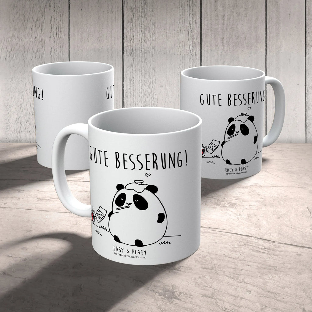 Kubek Panda Szybkiego powrotu do zdrowia Tasse mit Zitaten, Tasse, Geschenktasse, Bürotasse, Porzellantasse, Kaffeetasse, Tasse mit Motiven, Keramiktasse, Teetasse