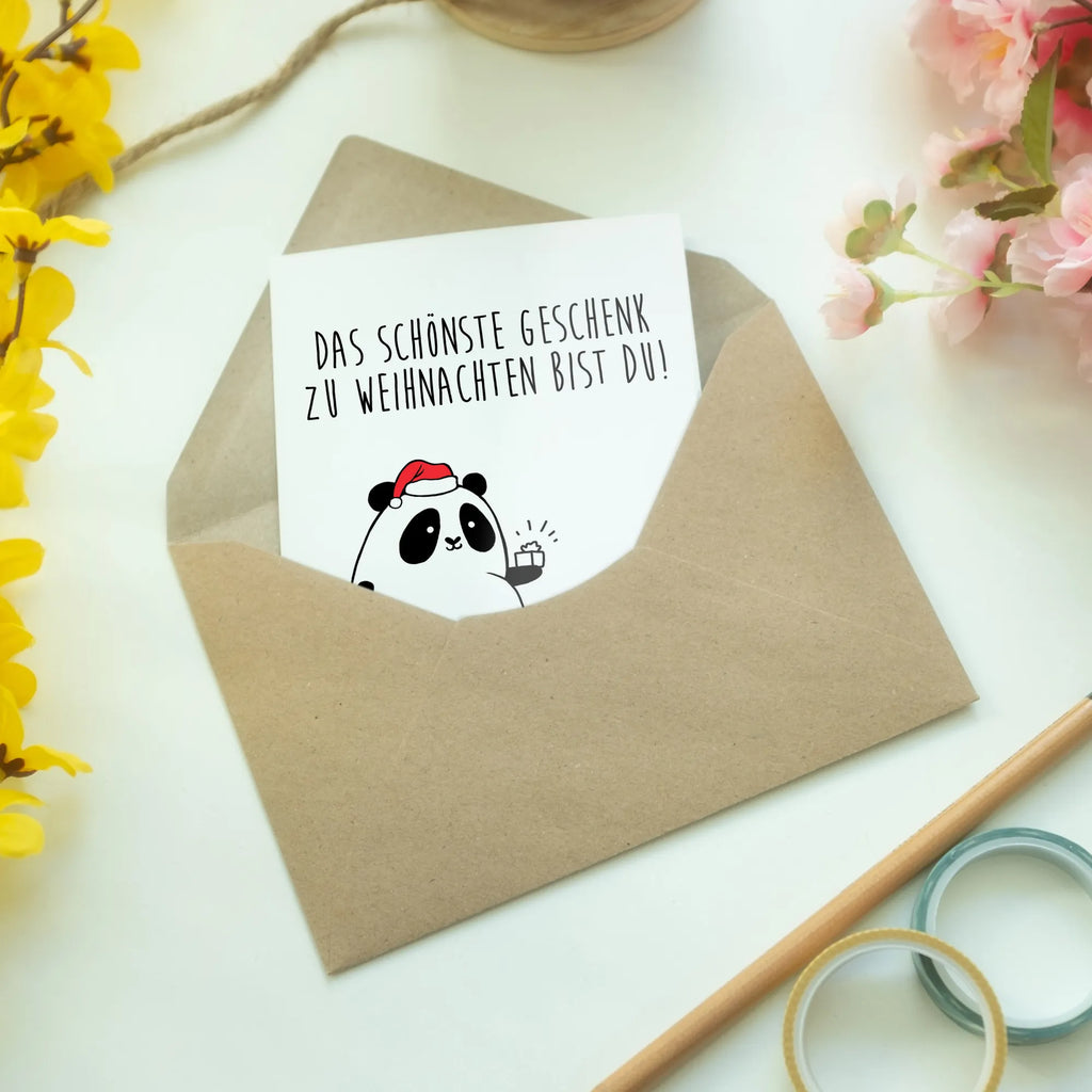 Kartka okolicznościowa Panda Prezent świąteczny dankeskarten, osterkarten, osterkarte, glückwunschkarten, firmungskarte, jubiläumskarte, genesungskarte, vatertagskarte, einladungskarten, babykarte, Beileidskarte, Motivkarte, hochzeitskarten, Grußkarten, Glückwunschkarte, abiturkarte, valentinstagskarte, weihnachtskarten, Grußkarte, neujahrskarte, kommunionskarte, spruchkarte, Klappkarte