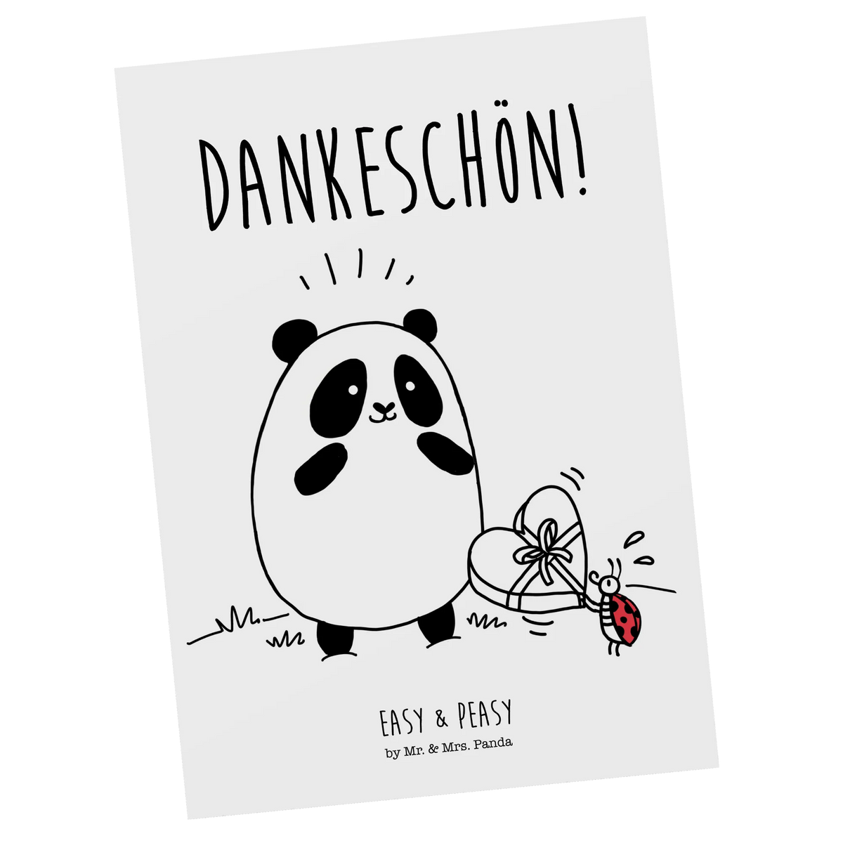 Postkarte Panda Dankeschön spruchkarte, Designkarte, Fotokarte, Grußkarte, Postkarte, Ansichtskarten, Ansichtskarte, kunstkarte, Postkarten, Kunstkarten, bildkarte, einzelkarte, Motivkarte