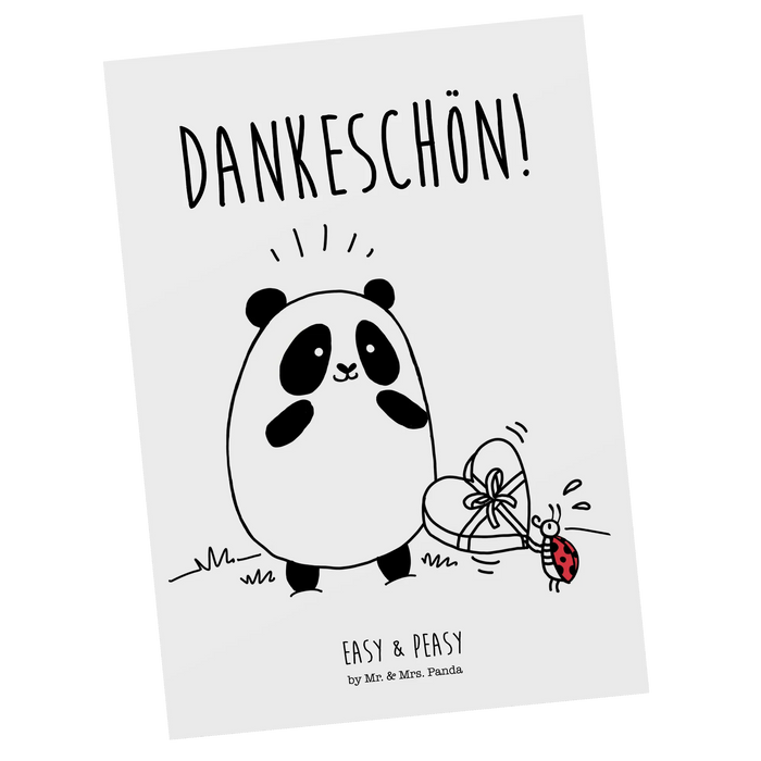 Postkarte Panda Dankeschön