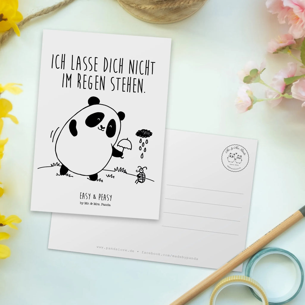 Postcard Panda togetherness gift, postcards, card, paper, invitation, Postcard, letter, gift card, invitation card