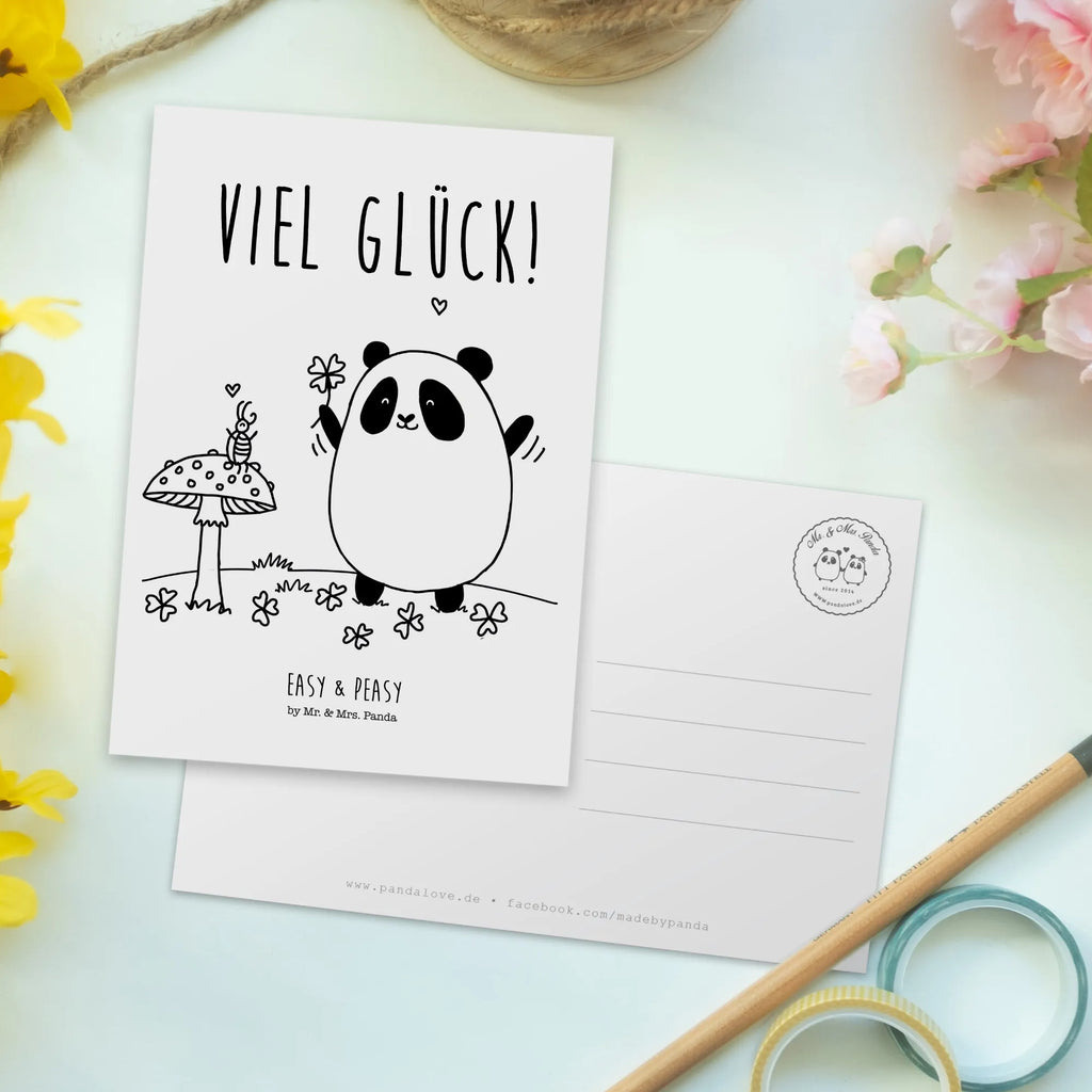 Pocztówka Panda Szczęście Ansichtskarte, Dankeskarte, Geschenkkarte, Einladung, Karte, Ansichtskarten, Einladungskarte, Grußkarte, Geburtstagskarte, Postkarte, Einladung Geburtstag, Einladungskarten Geburtstag