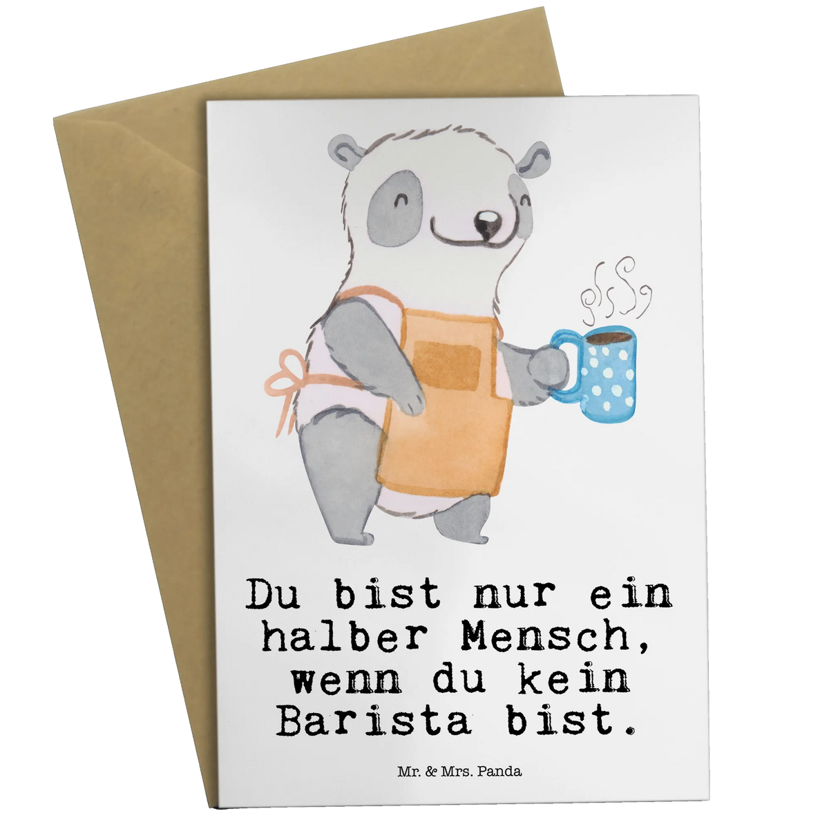 Grußkarte Barista Herz