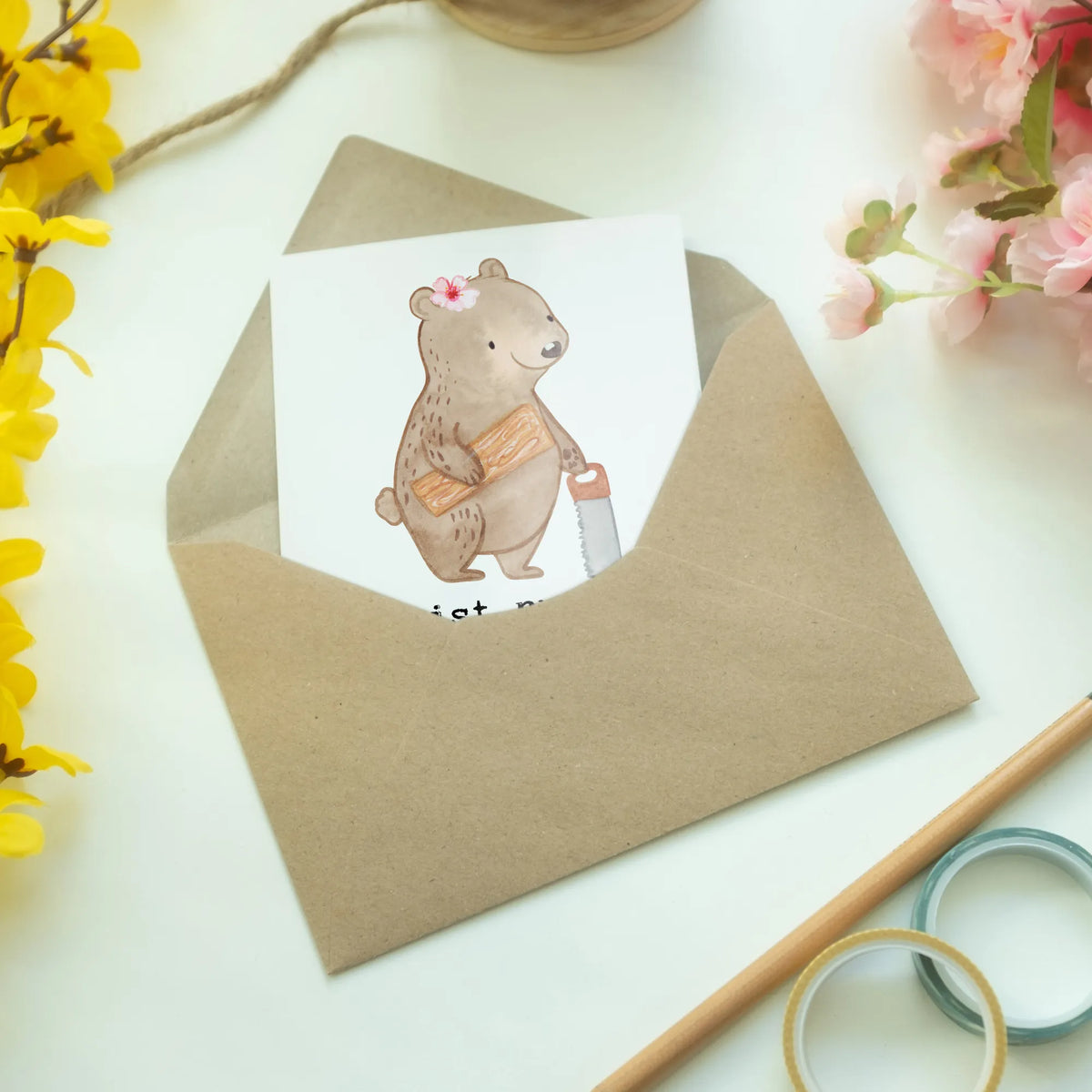 Greetings card Carpenter heart best, farewell gift, passing exam, anniversary, gift, retirement, promotion, gift idea, job start, profession, sayings