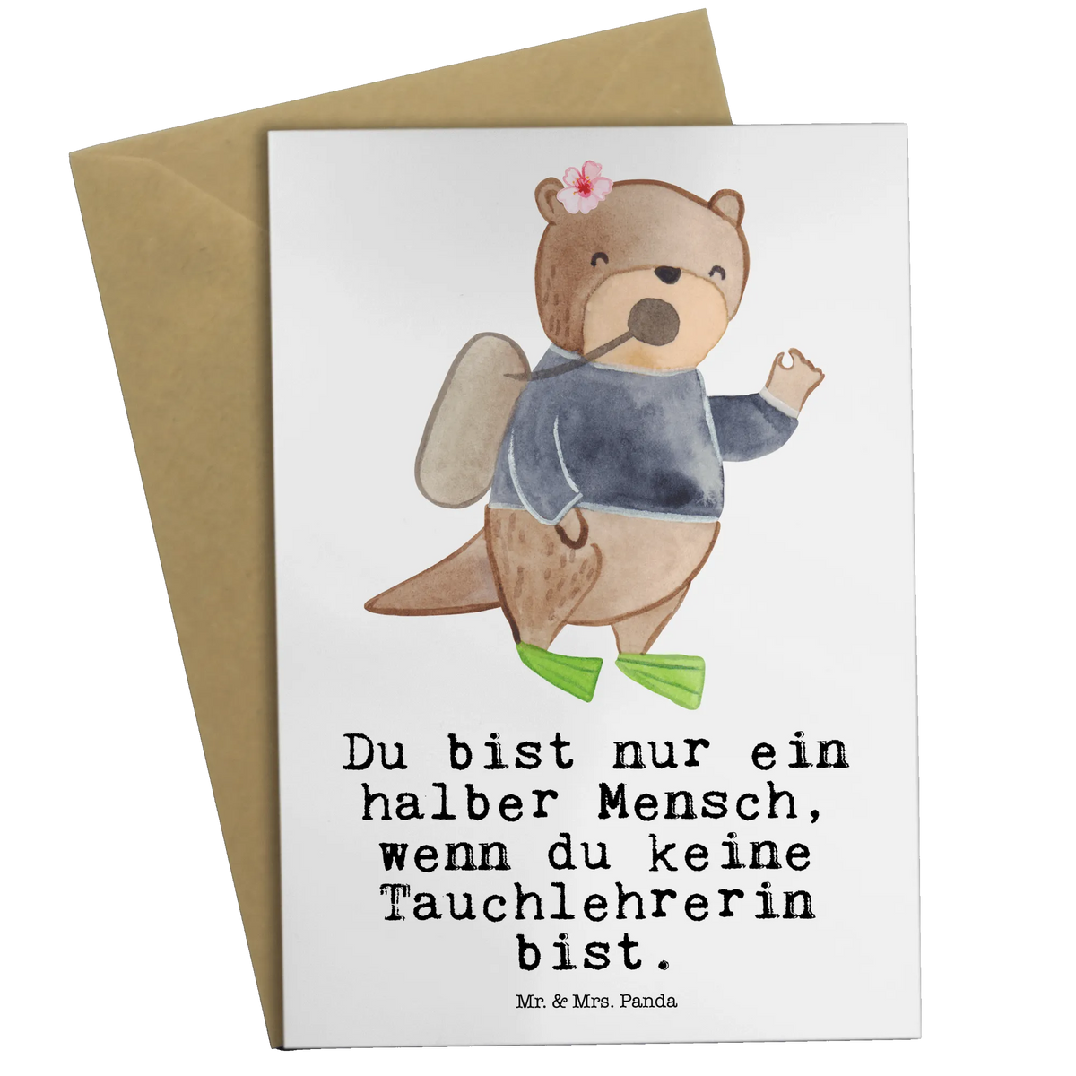 Grußkarte Tauchlehrerin Herz