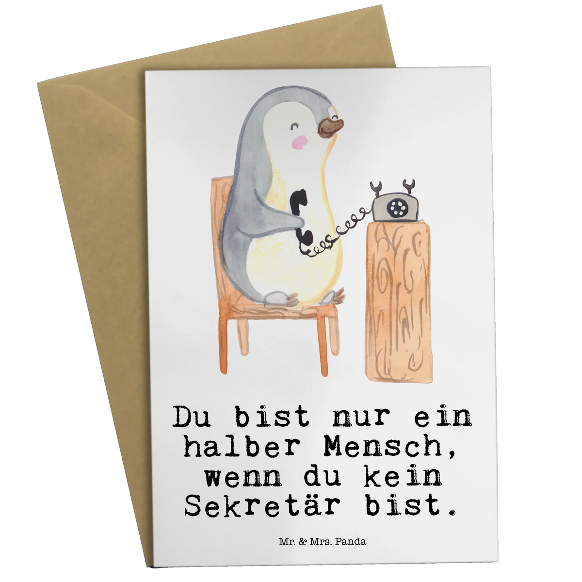 Grußkarte Sekretär Herz