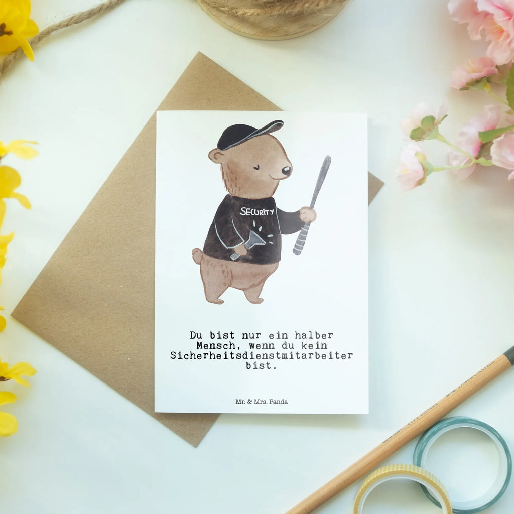 Greetings card Security Service Employee Heart greeting card, invitation card, wedding card, birthday card, folding card, gift, gift idea, best, farewell gift, passing exam, anniversary, retirement, promotion, job start, sayings, funny, profession