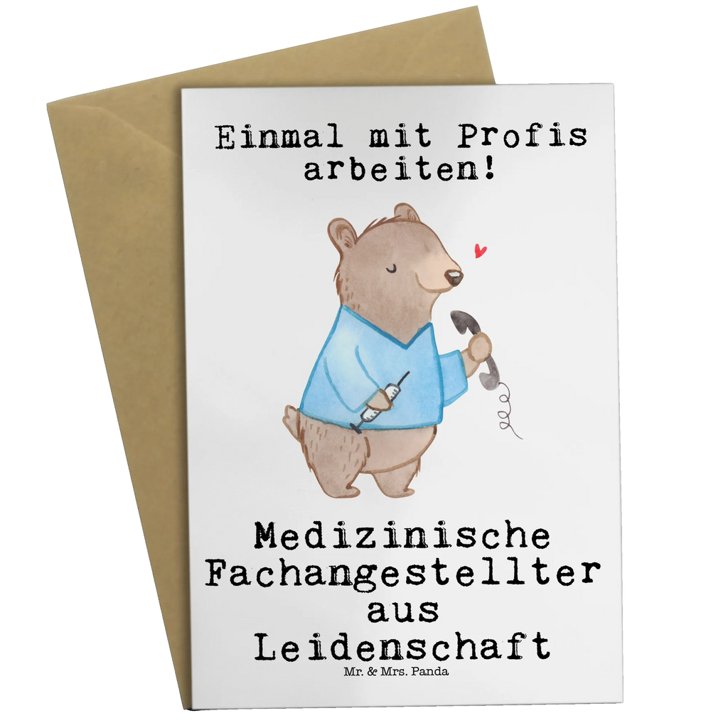 Grußkarte Medizinische Fachangestellter Leidenschaft Hochzeitskarte, Grußkarte, Karte, Einladungskarte, Ansichtskarten, Geburtstagskarte, Glückwunschkarte, Klappkarte, Beruf, Ausbildung, Jubiläum, Abschied, Rente, Kollege, Kollegin, Geschenk, Schenken, Arbeitskollege, Mitarbeiter, Firma, Danke, Dankeschön, Sprechstundenhilfe, Medizinischer Fachangestellter, Arzthelfer