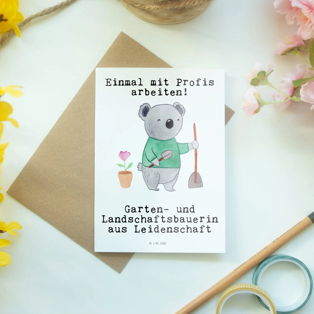 Greetings card Garden and Landscape Gardener Passion folding card, greeting card, wedding card, invitation card, birthday card, gift, gift idea, best, farewell gift, passing exam, anniversary, retirement, promotion, job start, sayings, funny, profession