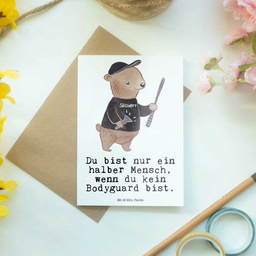 Greetings card Bodyguard heart Grußkarte, Einladungskarte, Geburtstagskarte, Ansichtskarten, Klappkarte, Hochzeitskarte, Glückwunschkarte, Karte, Beruf, Ausbildung, Jubiläum, Abschied, Rente, Kollege, Kollegin, Geschenk, Schenken, Arbeitskollege, Mitarbeiter, Firma, Danke, Dankeschön, Bodyguard, Personenschützer