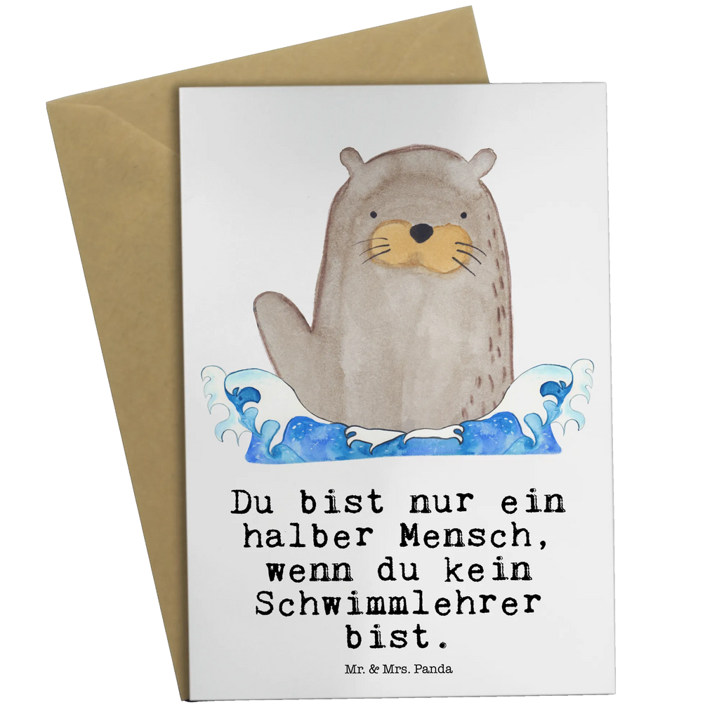 Greetings card Swimming Instructor Heart Glückwunschkarte, Hochzeitskarte, Ansichtskarten, Klappkarte, Einladungskarte, Karte, Grußkarte, Geburtstagskarte, Beruf, Ausbildung, Jubiläum, Abschied, Rente, Kollege, Kollegin, Geschenk, Schenken, Arbeitskollege, Mitarbeiter, Firma, Danke, Dankeschön, Schwimmschule, Schwimmverein, Schwimmbad, Schwimmlehrer, Schwimmkurs