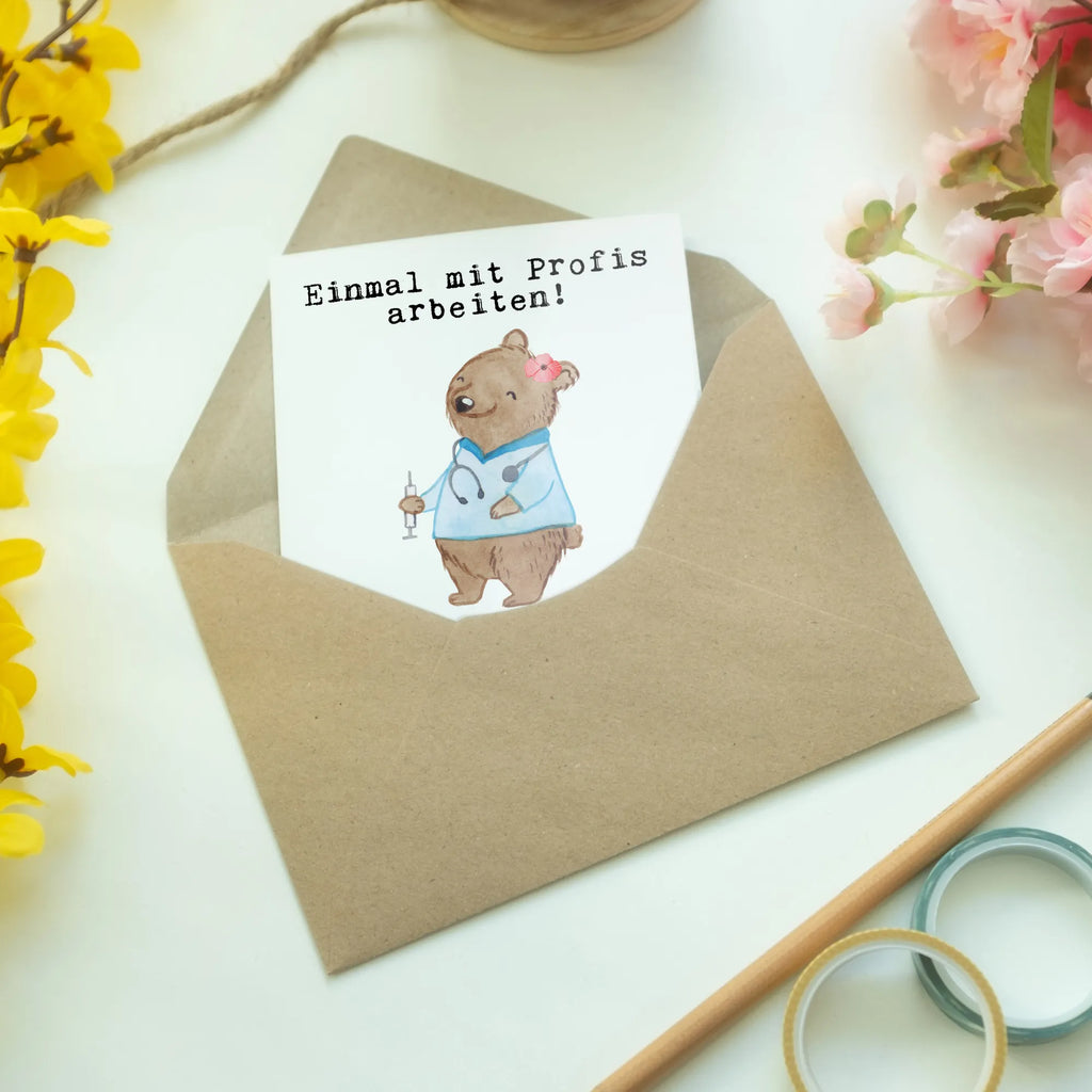 Greetings card Nursing assistant Passion wedding card, folding card, invitation card, birthday card, greeting card, gift, gift idea, best, farewell gift, passing exam, anniversary, retirement, promotion, job start, sayings, funny, profession