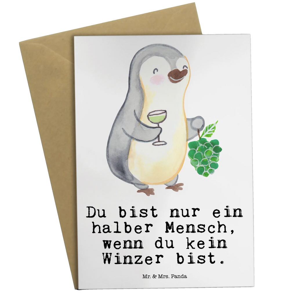 Grußkarte Winzer mit Herz Klappkarte, Glückwunschkarte, Grußkarte, Hochzeitskarte, Ansichtskarten, Karte, Geburtstagskarte, Einladungskarte, Beruf, Ausbildung, Jubiläum, Abschied, Rente, Kollege, Kollegin, Geschenk, Schenken, Arbeitskollege, Mitarbeiter, Firma, Danke, Dankeschön