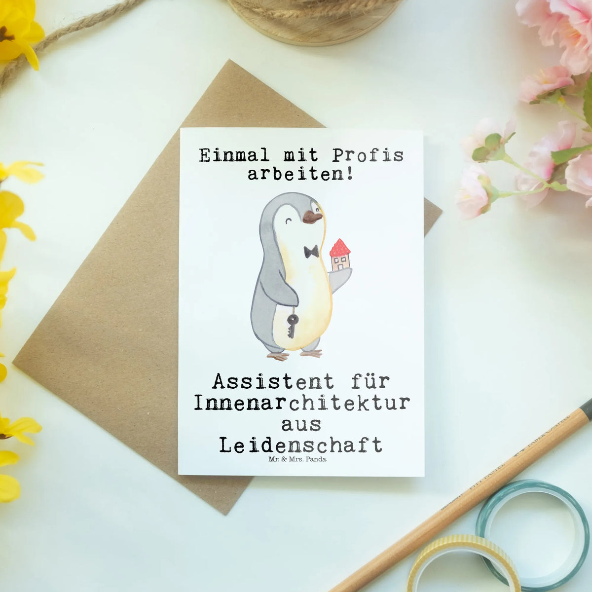 Greetings card Interior Design Assistant Passion birthday card, invitation card, greeting card, folding card, wedding card, gift, gift idea, best, farewell gift, passing exam, anniversary, retirement, promotion, job start, sayings, funny, profession
