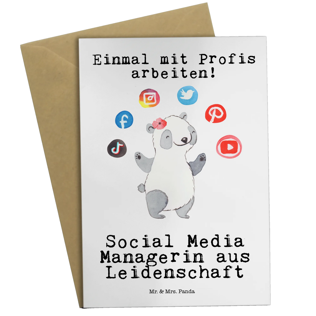 Greetings card Social Media Manager Passion greeting card, birthday card, folding card, wedding card, invitation card, gift, gift idea, best, farewell gift, passing exam, anniversary, retirement, promotion, job start, sayings, funny, profession