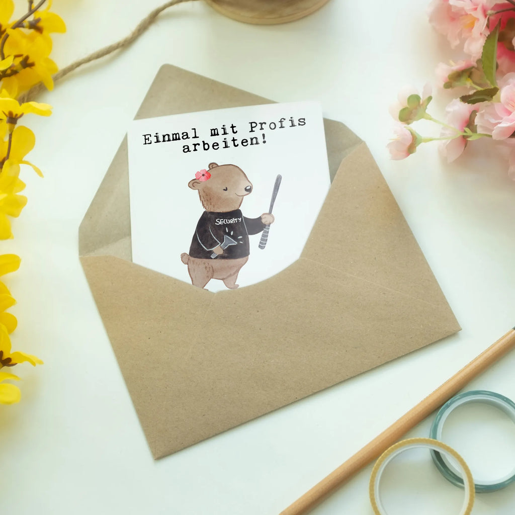 Greetings card Security Guard Passion greeting card, birthday card, invitation card, folding card, wedding card, gift, gift idea, best, farewell gift, passing exam, anniversary, retirement, promotion, job start, sayings, funny, profession
