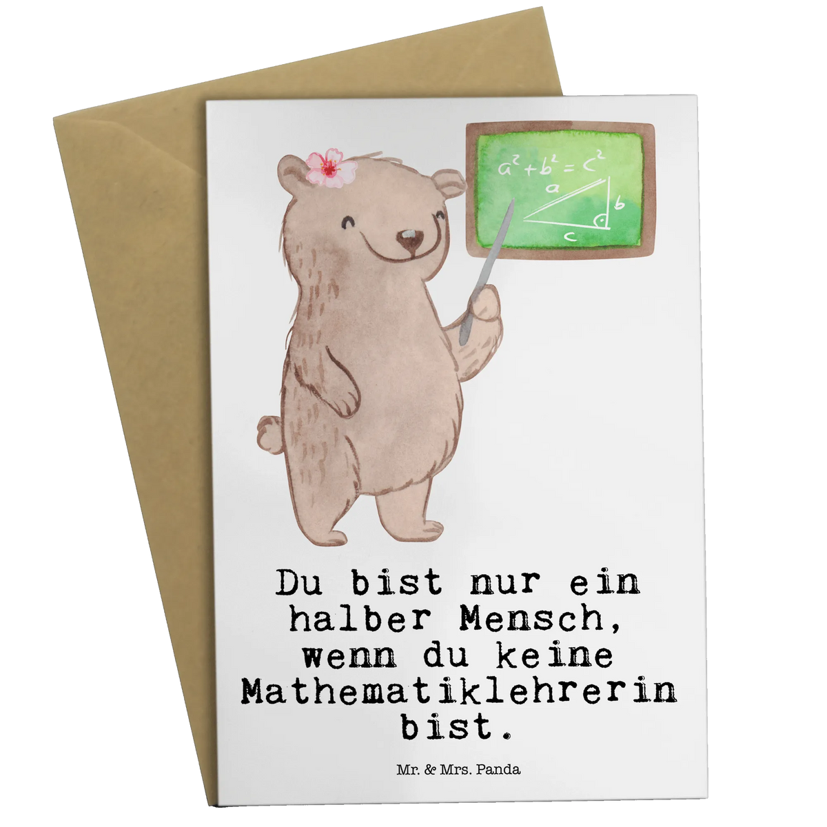 Grußkarte Mathematiklehrerin Herz