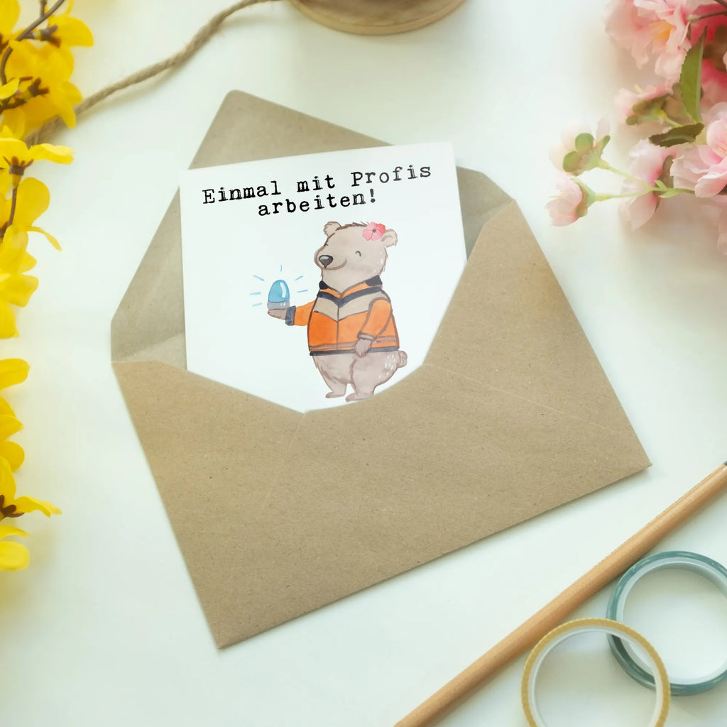 Greetings card Ambulance driver Passion invitation card, folding card, birthday card, greeting card, wedding card, gift, gift idea, best, farewell gift, passing exam, anniversary, retirement, promotion, job start, sayings, funny, profession