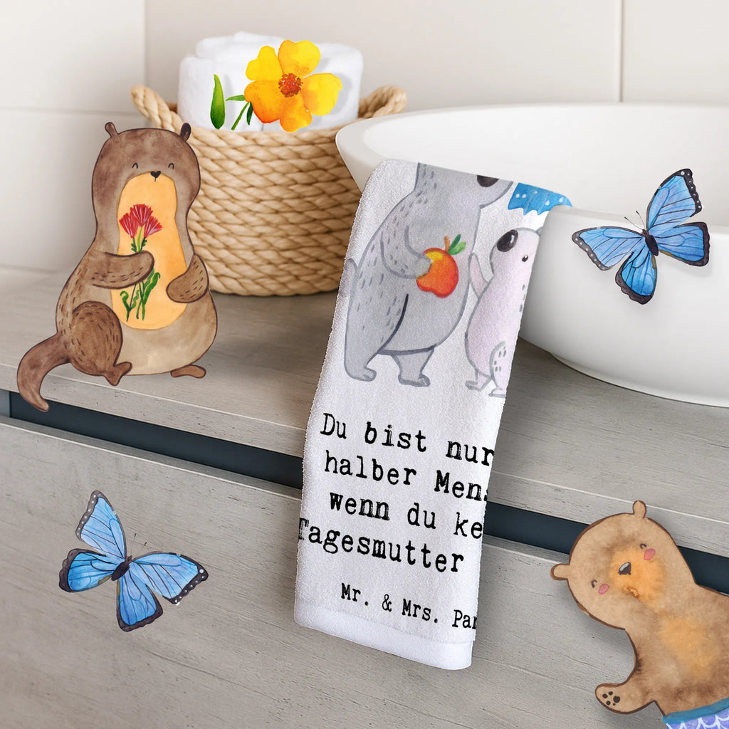 Ręcznik dla gości opiekunka dzienna serce Zawód, Wykształcenie, Jubileusz, Pożegnanie, Emerytura, Kolega, Koleżanka, Prezent, Dawać, Pracownik, Współpracownik, Firma, Dziękuję, Dziękuję bardzo