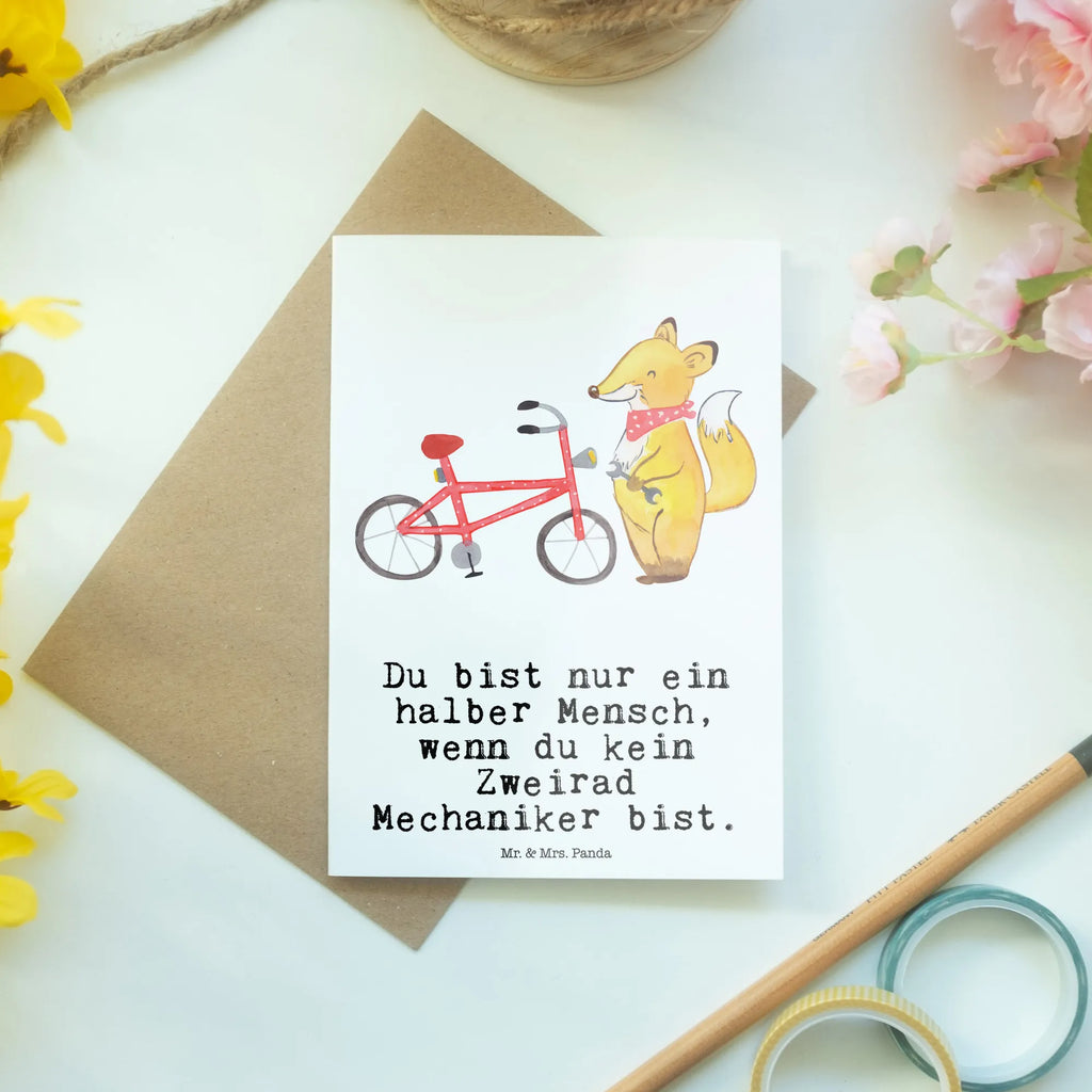 Greetings card Two-wheeler mechanic Heart Hochzeitskarte, Klappkarte, Einladungskarte, Glückwunschkarte, Ansichtskarten, Karte, Geburtstagskarte, Grußkarte, Beruf, Ausbildung, Jubiläum, Abschied, Rente, Kollege, Kollegin, Geschenk, Schenken, Arbeitskollege, Mitarbeiter, Firma, Danke, Dankeschön