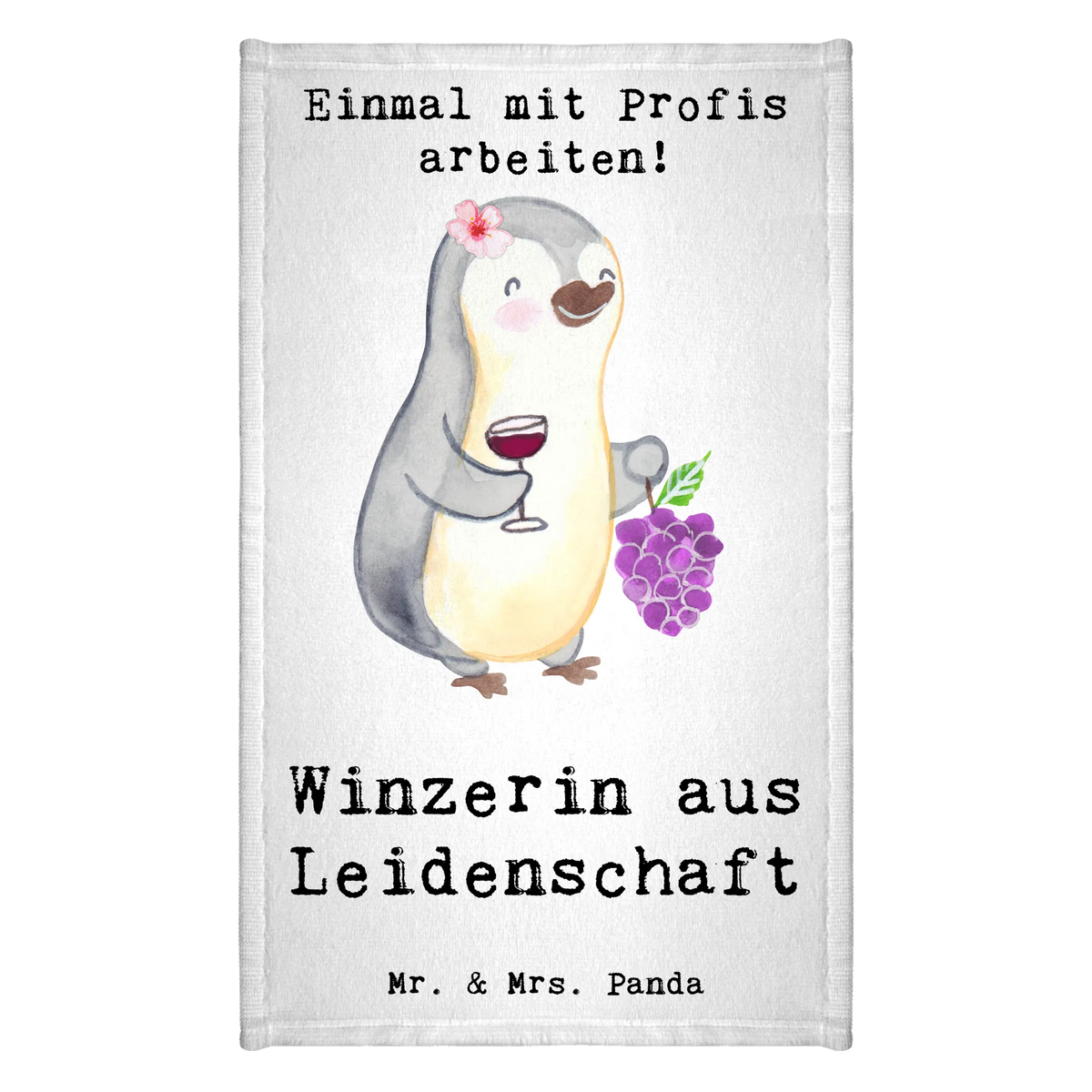 Ręcznik dla gości Winiarka pasja Zawód, Wykształcenie, Jubileusz, Pożegnanie, Emerytura, Kolega, Koleżanka, Prezent, Dawać, Pracownik, Współpracownik, Firma, Dziękuję, Dziękuję bardzo