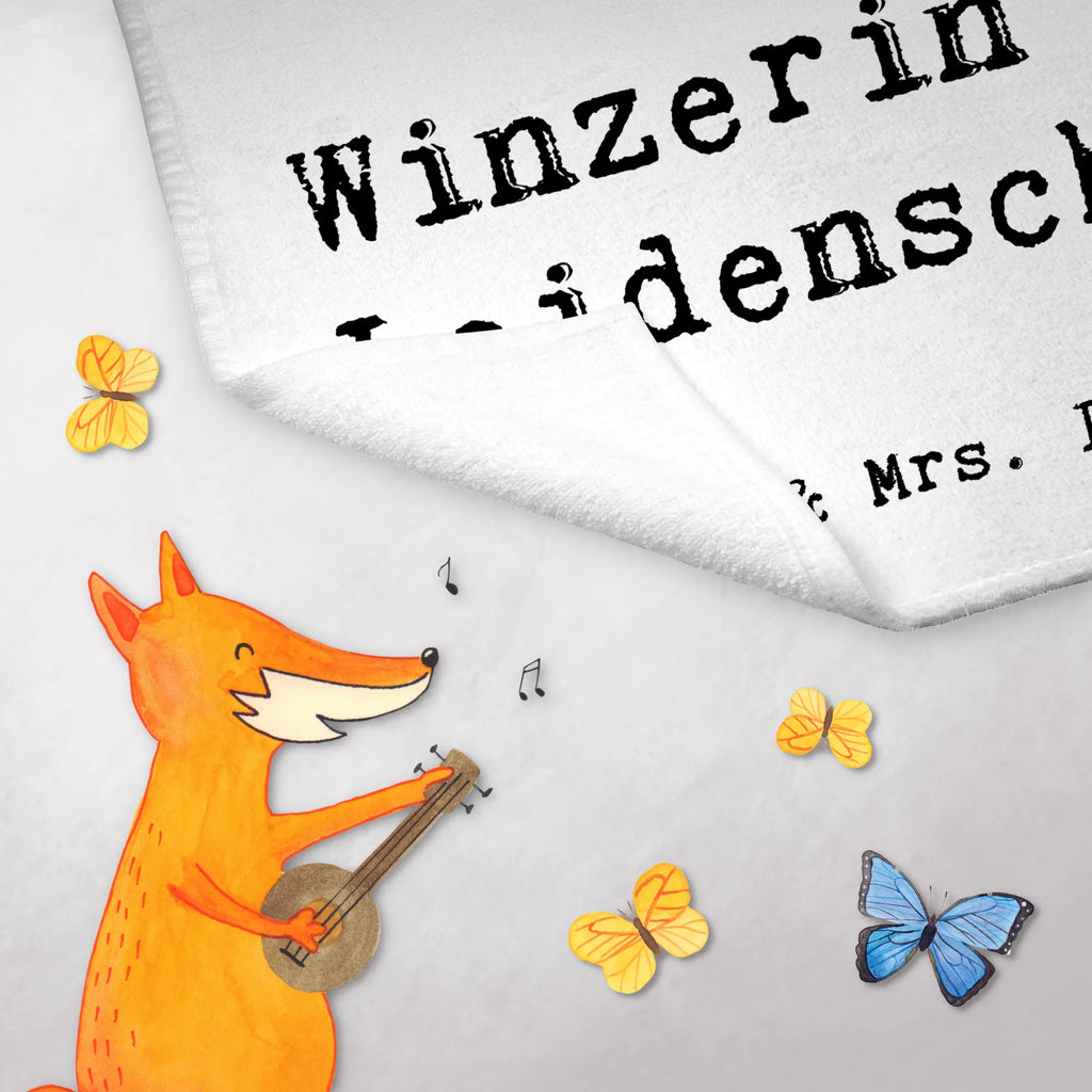 Ręcznik dla gości Winiarka pasja Zawód, Wykształcenie, Jubileusz, Pożegnanie, Emerytura, Kolega, Koleżanka, Prezent, Dawać, Pracownik, Współpracownik, Firma, Dziękuję, Dziękuję bardzo