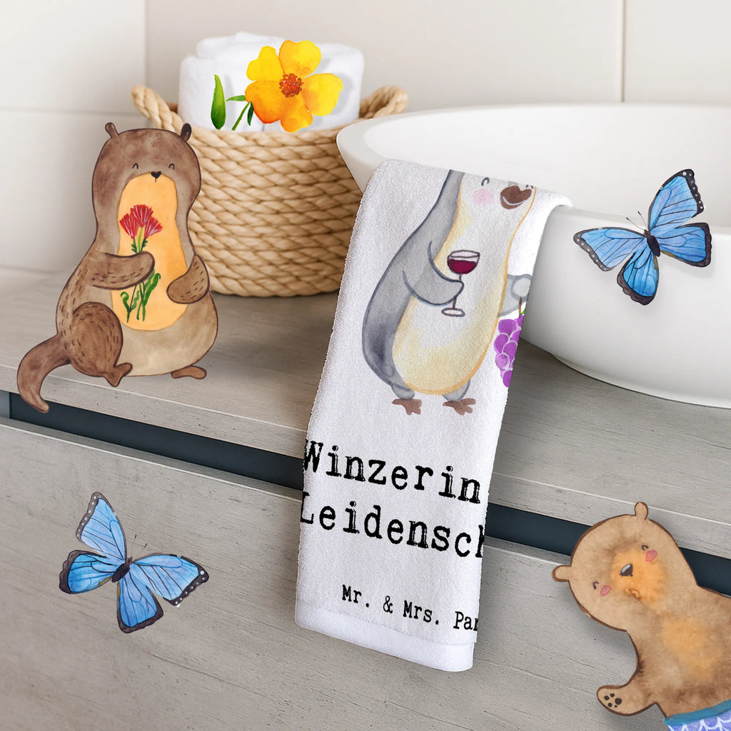 Ręcznik dla gości Winiarka pasja Zawód, Wykształcenie, Jubileusz, Pożegnanie, Emerytura, Kolega, Koleżanka, Prezent, Dawać, Pracownik, Współpracownik, Firma, Dziękuję, Dziękuję bardzo