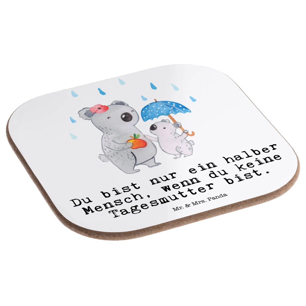 Square coaster childminder Heart party, glass coasters, presents, gifts, breakfast, gift, Coasters, gift idea, best, farewell gift, passing exam, anniversary, retirement, promotion, job start, sayings, funny, profession