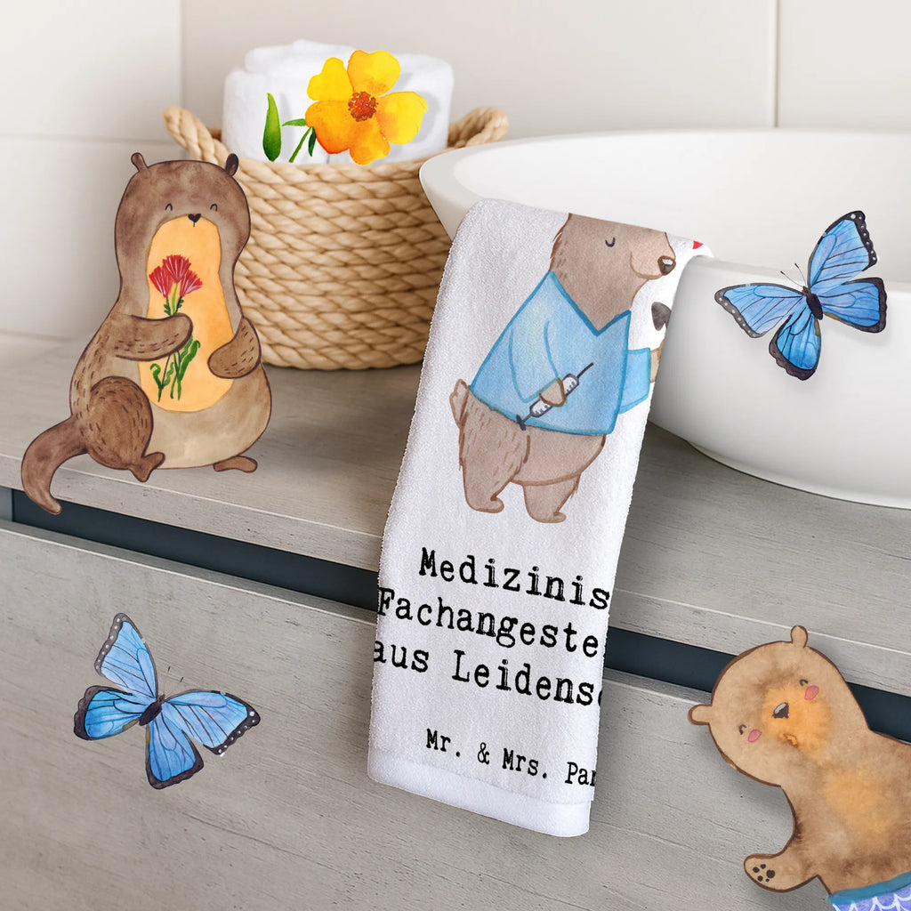 Ręcznik dla gości asystent medyczny pasja Zawód, Wykształcenie, Jubileusz, Pożegnanie, Emerytura, Kolega, Koleżanka, Prezent, Dawać, Pracownik, Współpracownik, Firma, Dziękuję, Dziękuję bardzo