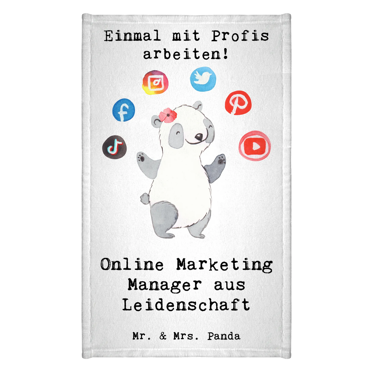 Guest towel Online Marketing Manager Passion Guest towel, 50 x 30, guest towels, towel, hand towels, gift, gift idea, best, farewell gift, passing exam, anniversary, retirement, promotion, job start, sayings, funny, profession