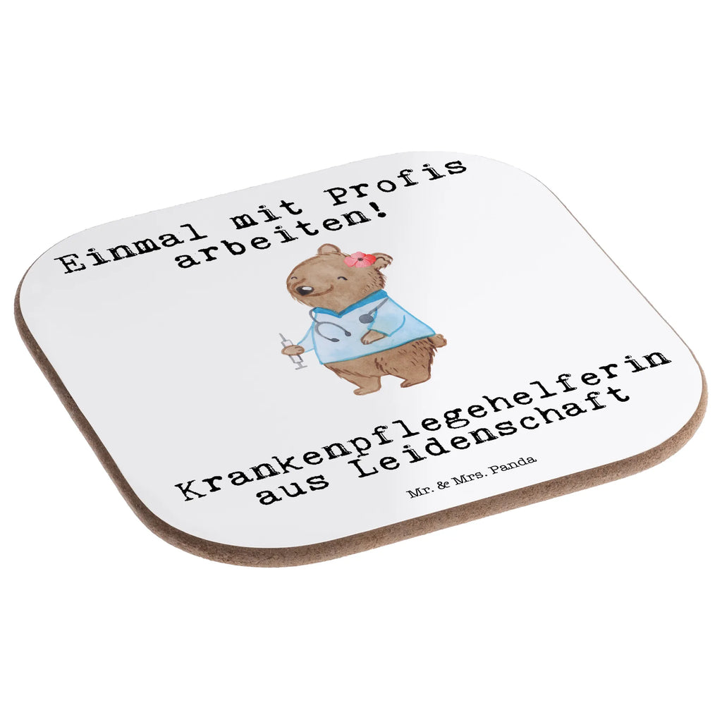 Square coaster Nursing assistant Passion breakfast, party, gifts, glass coasters, gift, Coasters, presents, gift idea, best, farewell gift, passing exam, anniversary, retirement, promotion, job start, sayings, funny, profession