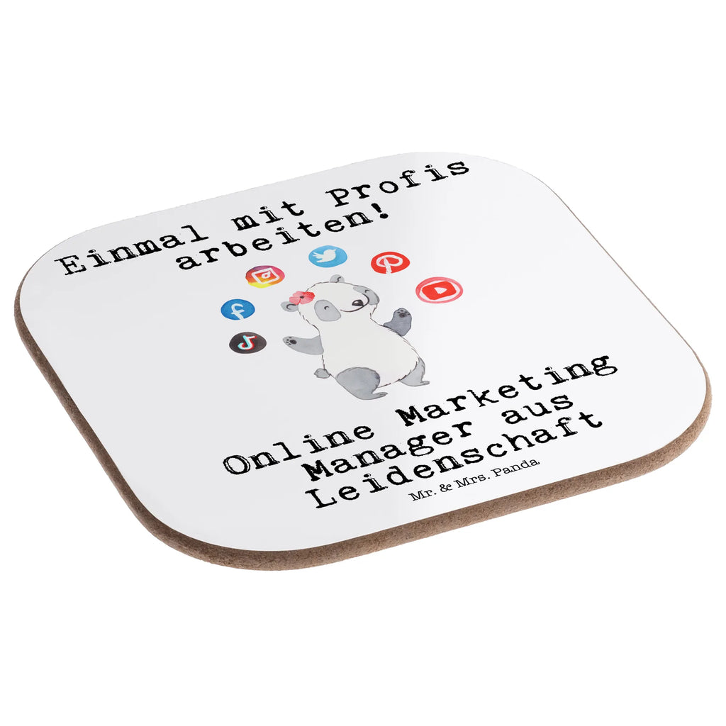 Square coaster Online Marketing Manager Passion gifts, gift, breakfast, Coasters, party, presents, glass coasters, gift idea, best, farewell gift, passing exam, anniversary, retirement, promotion, job start, sayings, funny, profession